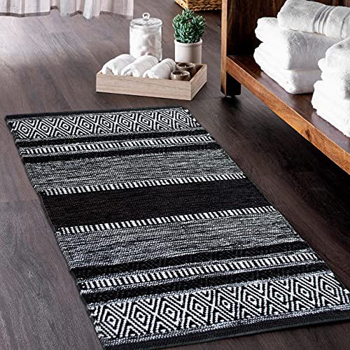 Tapete decorativo Chardin home 24"x36" algodón reciclado tejido a mano miniatura 2