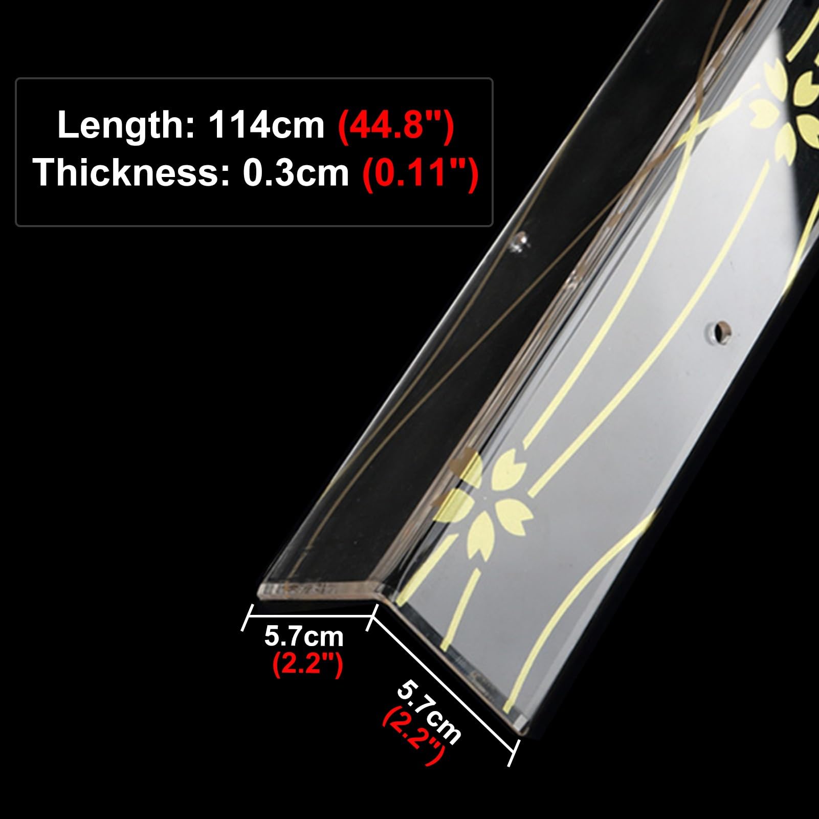 CMYUN Barre de Seuil Protection d'angle Murale en Acrylique Découpable avec 4 Vis, Protection d'angle Droite Transparente pour Mur et Marche, Nez de Marche pour la Maison, L'école et Le Bureau.(Gold)