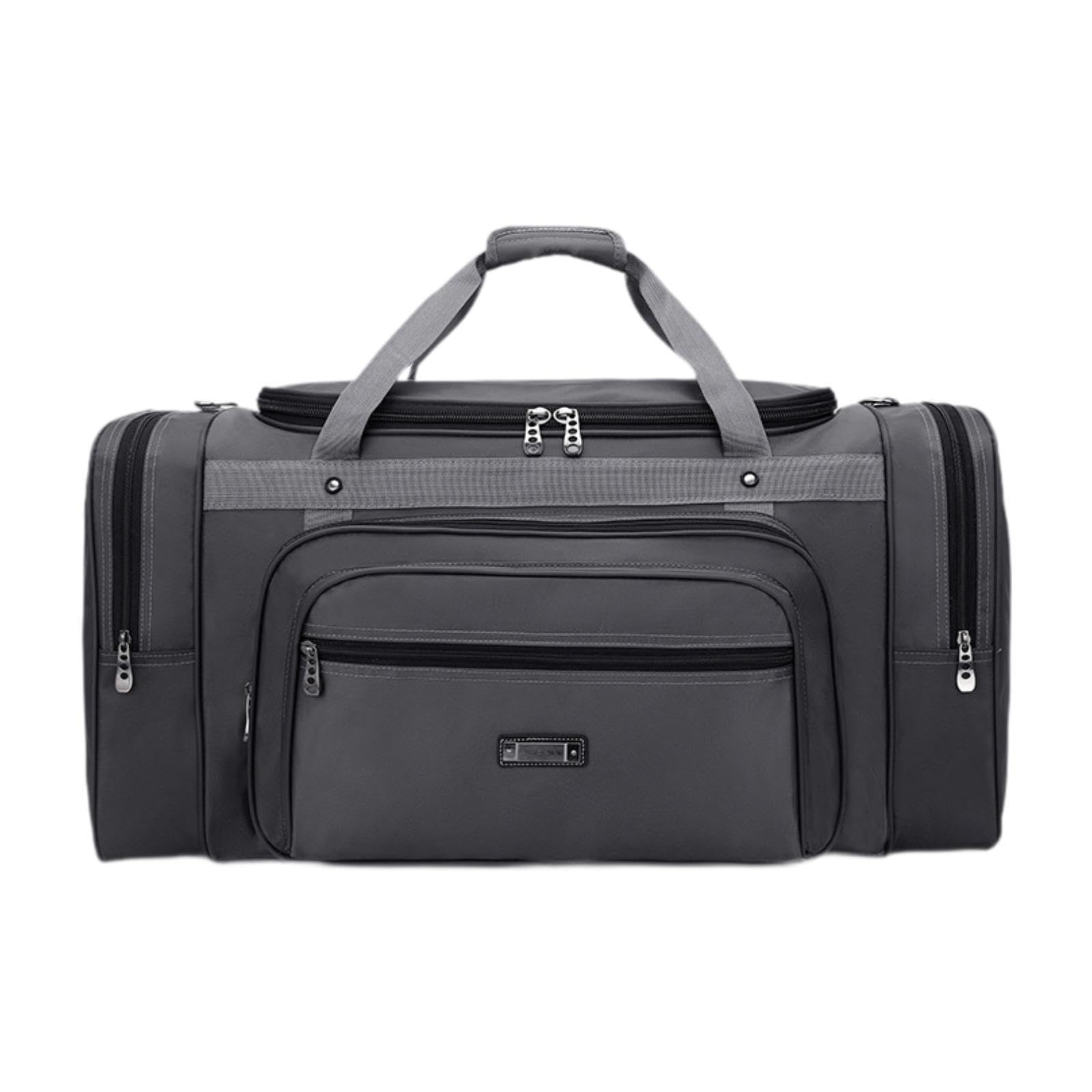 Men's Travel Duffel Bag Luggage Bag for Camping Short Distance Business Trip Gray-image-36