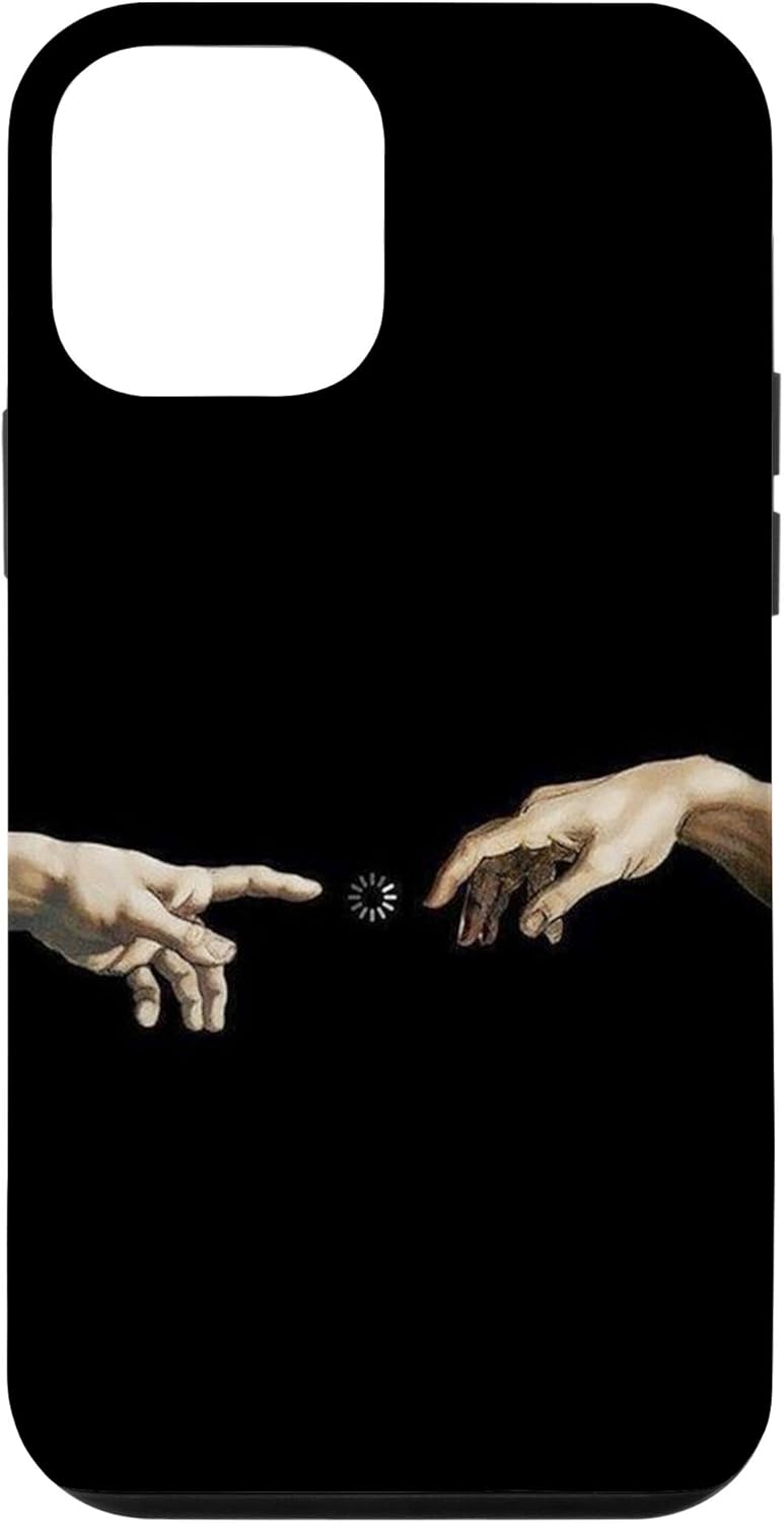 iPhone 12 Pro Max The Creation of Adam Touch of God Aesthetic Vaporwave Case