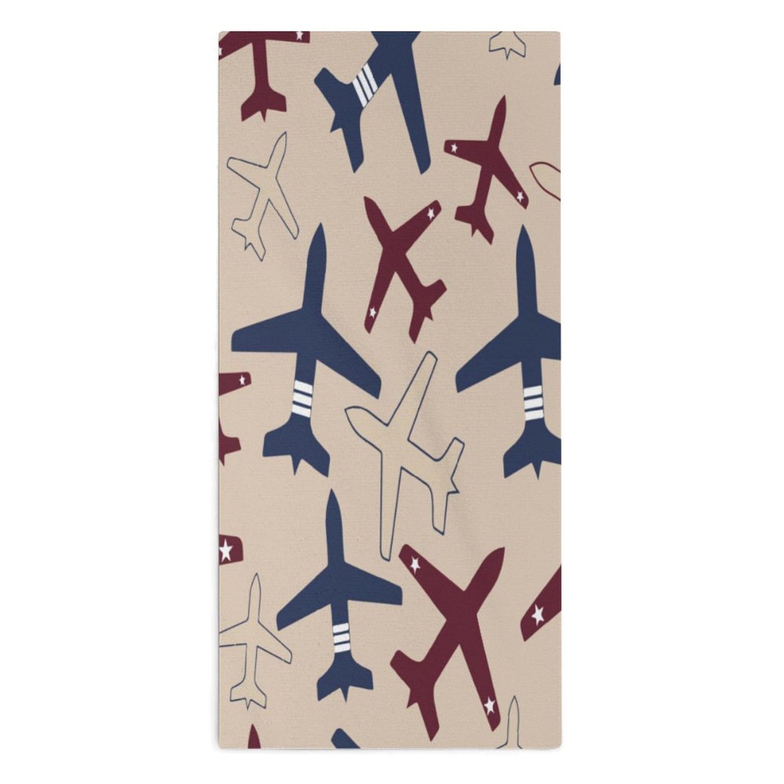 TXFBTRFSA Aircraft Airplane Flying Hand Towels for Adult Face Towel Bath Beach Swim Accessories