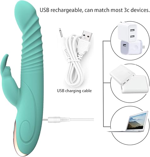 Miniatura 6 de Nuevos juguetes para adultos para mujeres, juego de juguetes de placer con orejas de conejo, 8 frecuencias y 7 modos de empuje, regalos para mujeres