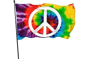 Peace Out Negative Vibes: Soothing Tie-Dye Flag for Serene Outdoor Spaces