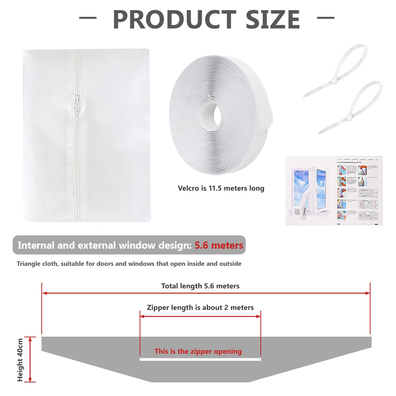 Kit Ventana Abatible Aire Acondicionado Portatil Para Ventanas De Aire Acondicionado Móviles, Secadoras De Ropa, Secador De Aire De Canalización, Climatizador Para Ventanas De Techo