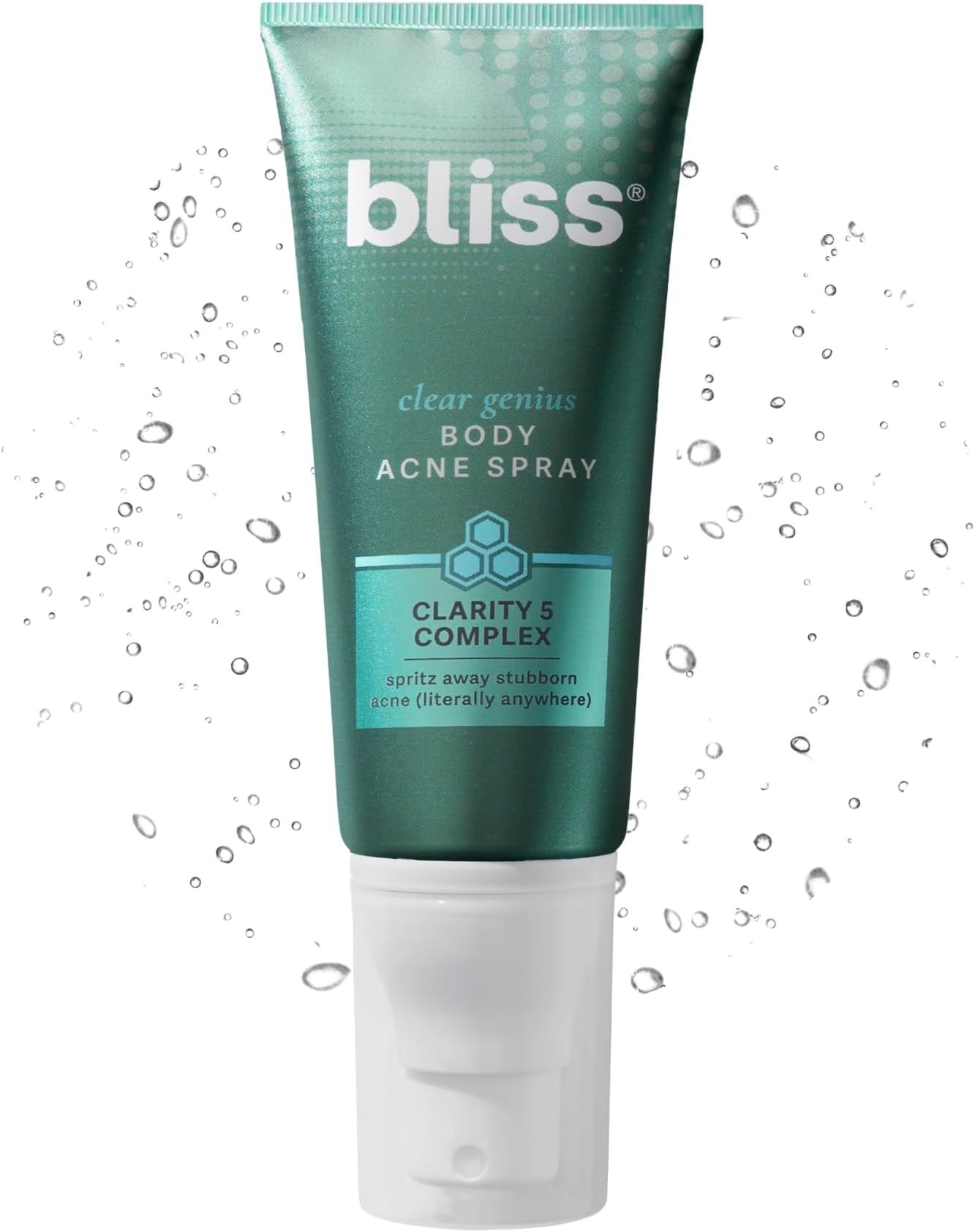 Clear Genius Body Acne Spray - 3.5 Fl Oz - Maximum Strength 2% Salicylic Acid & Niacinamide - Targets Body Acne & Prevents Future Breakouts - Post Workout - Clean - Vegan & Cruelty-Free