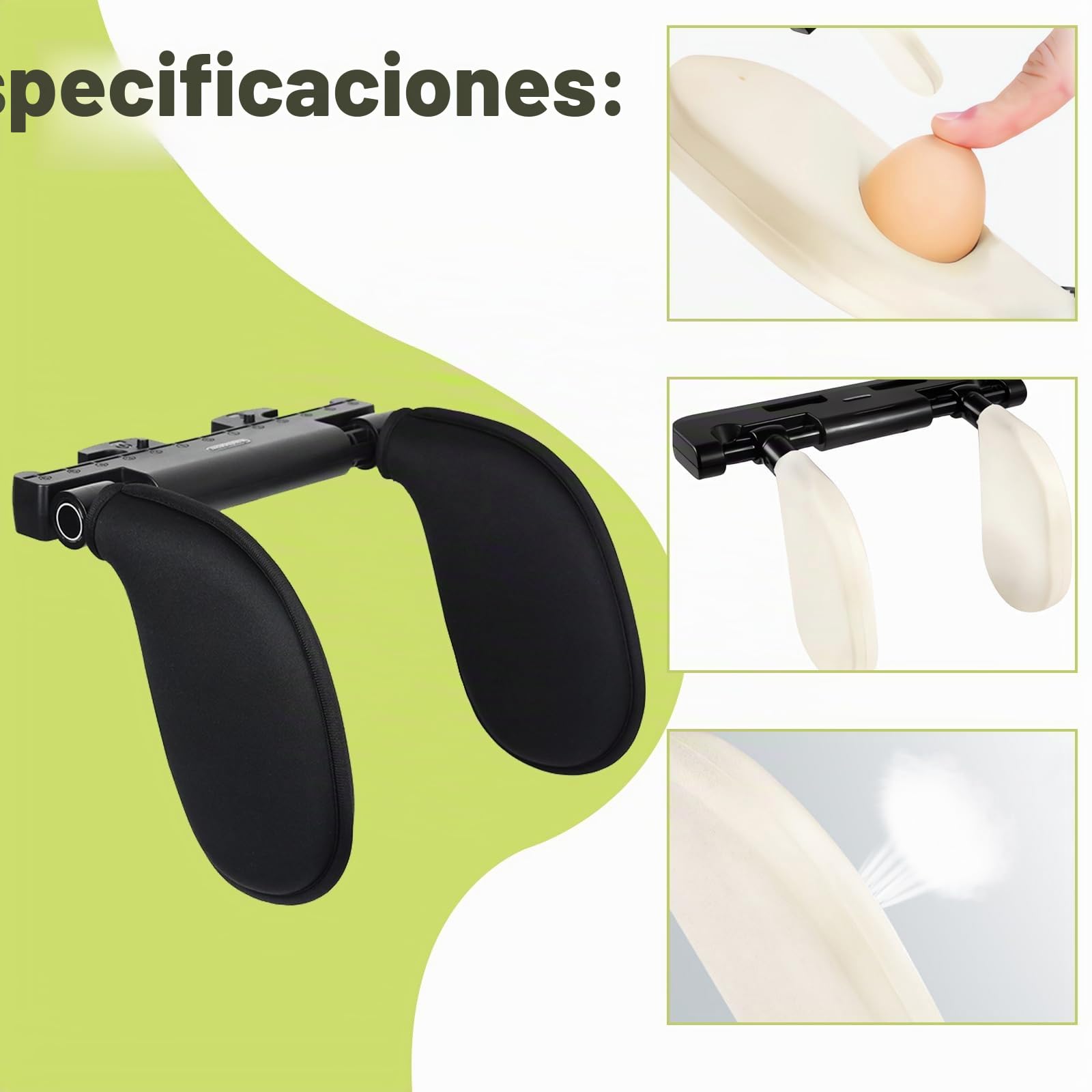 Reposacabezas Regulable Auto para Niños & Adultos | Espuma viscoelástica, regulable y ergonómica – soporte ideal para viajes largos en coche