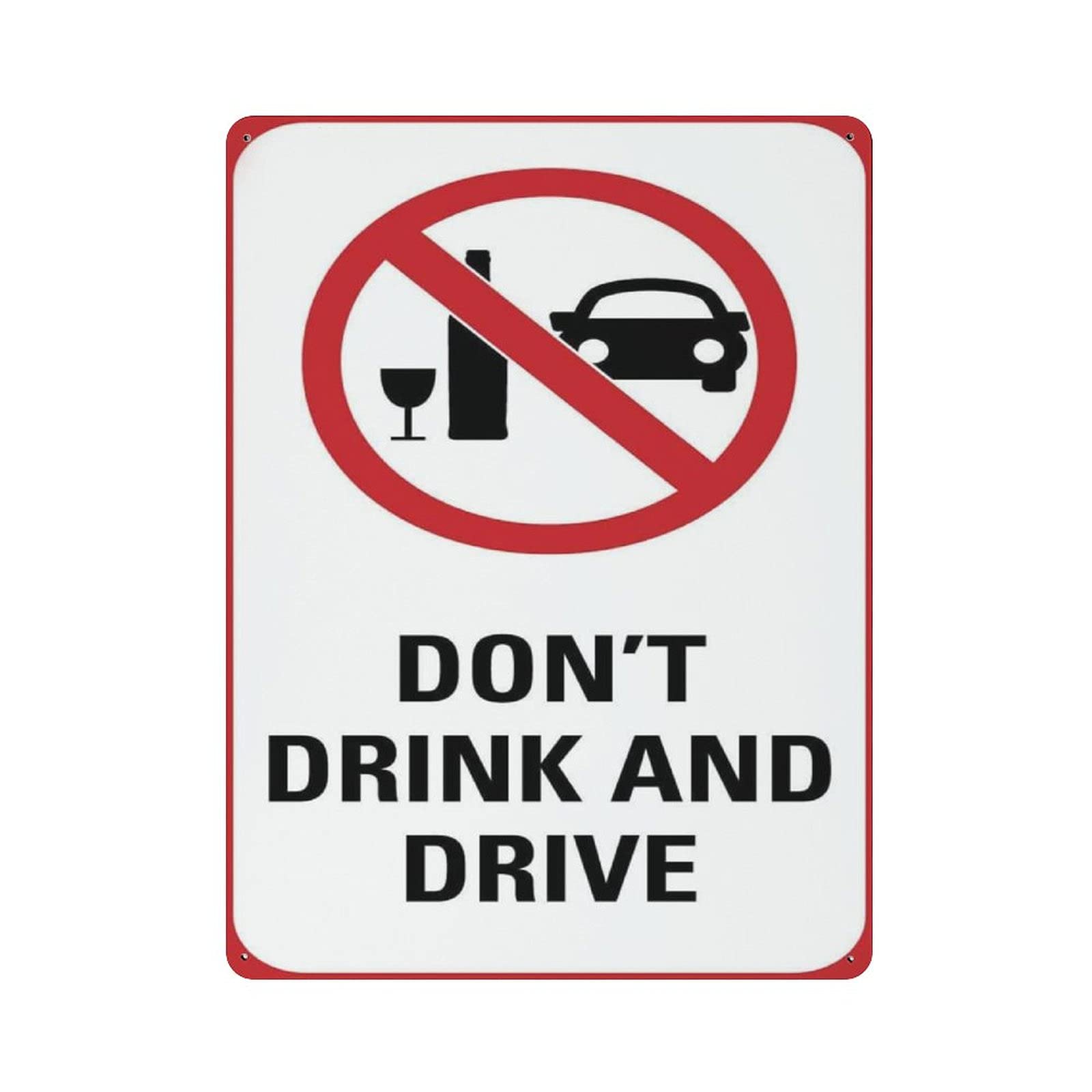 Metal Tin Sign Don't Drink And Drive Vintage Tin Poster Metal Sign Wall Decoration Country Kitchen Home Garage Decor 16"x12"