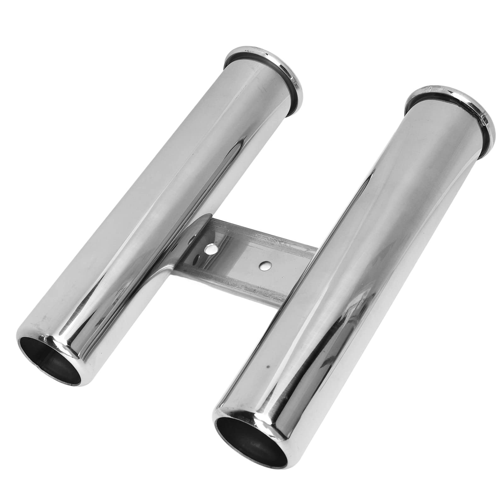 2-tlg. Angelrutenhalter Aus Edelstahl - Schienenmontiert Für Boot & Kajak