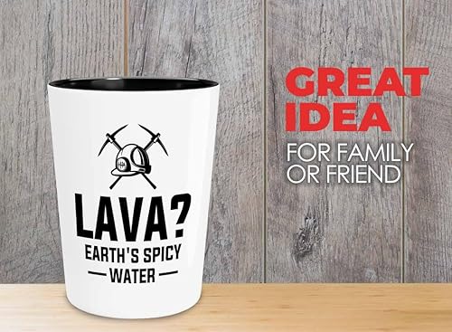 Miniatura 2 de Luxe Gifting Geologist Shot Glass 1.5oz - Tierra agua picante - Regalo de geología Escalada Rock Hunter Ciencias de la Tierra Geógrafos Geo Prof