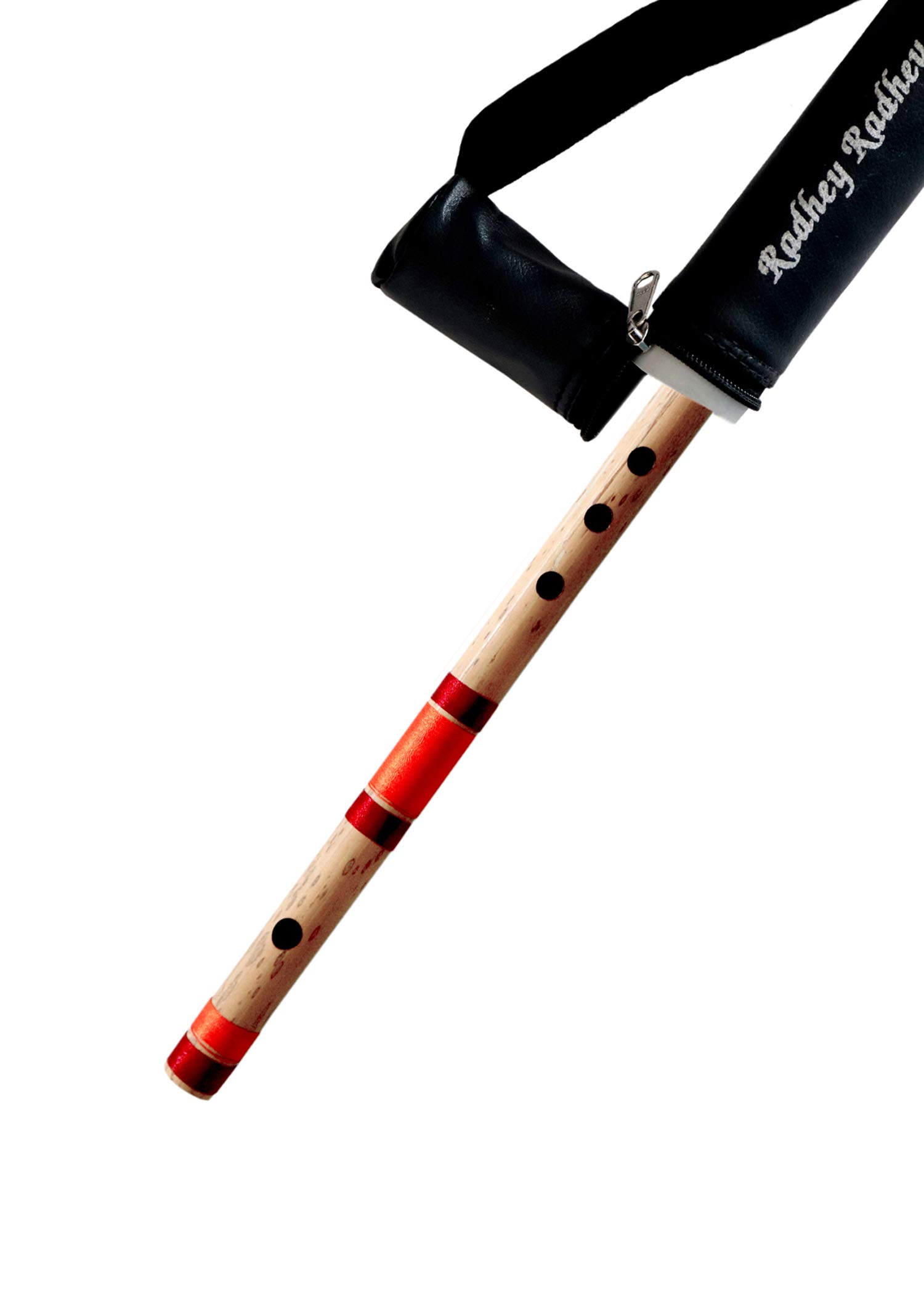 Flautas musicales C afiladas medianas de 7 agujeros de 18.5 pulgadas, flauta de bambú para mano derecha Bansuri con bolsa de transporte gratis