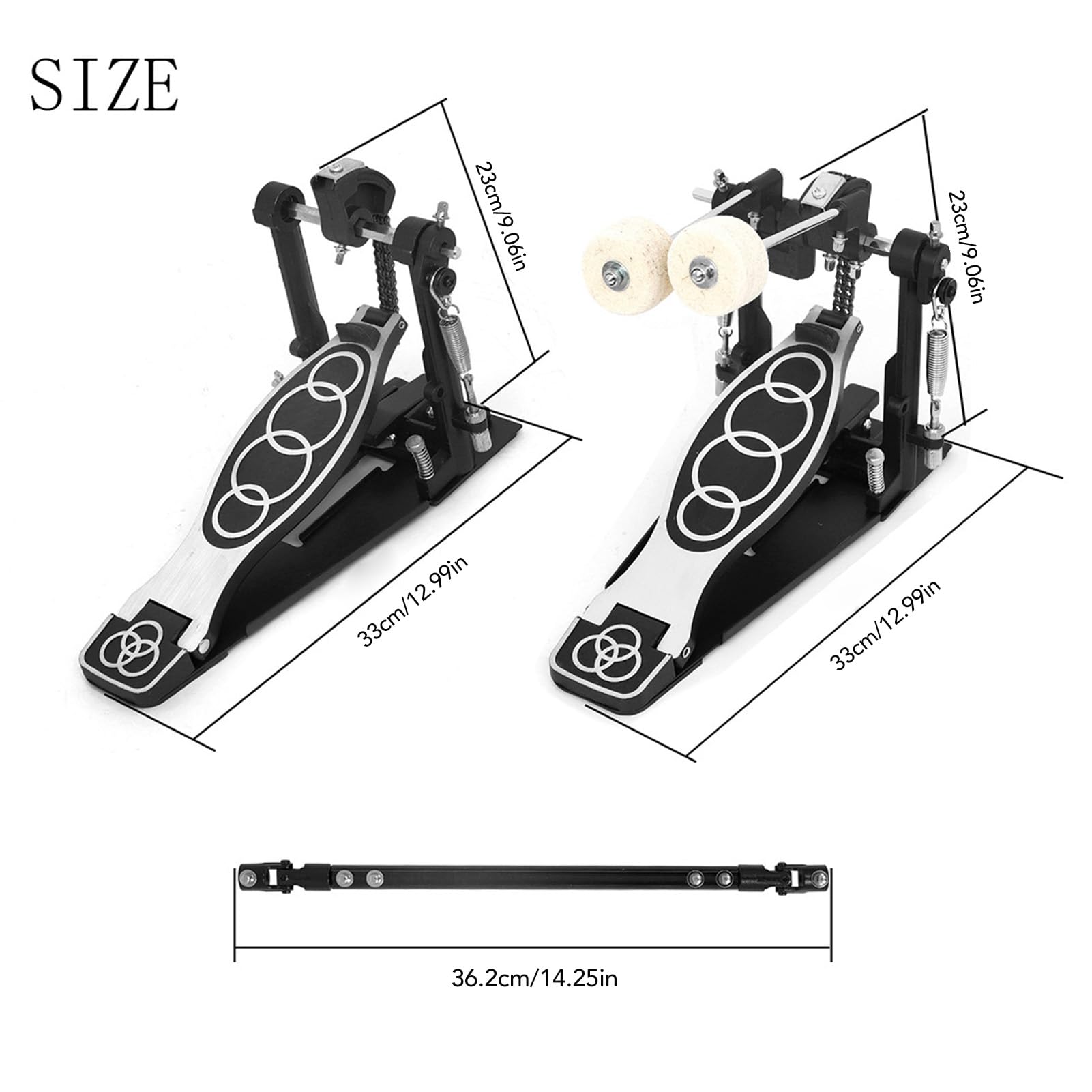 Amazon.co.jp: ダブルドラムペダル、ダブルベースペダル、ドラム