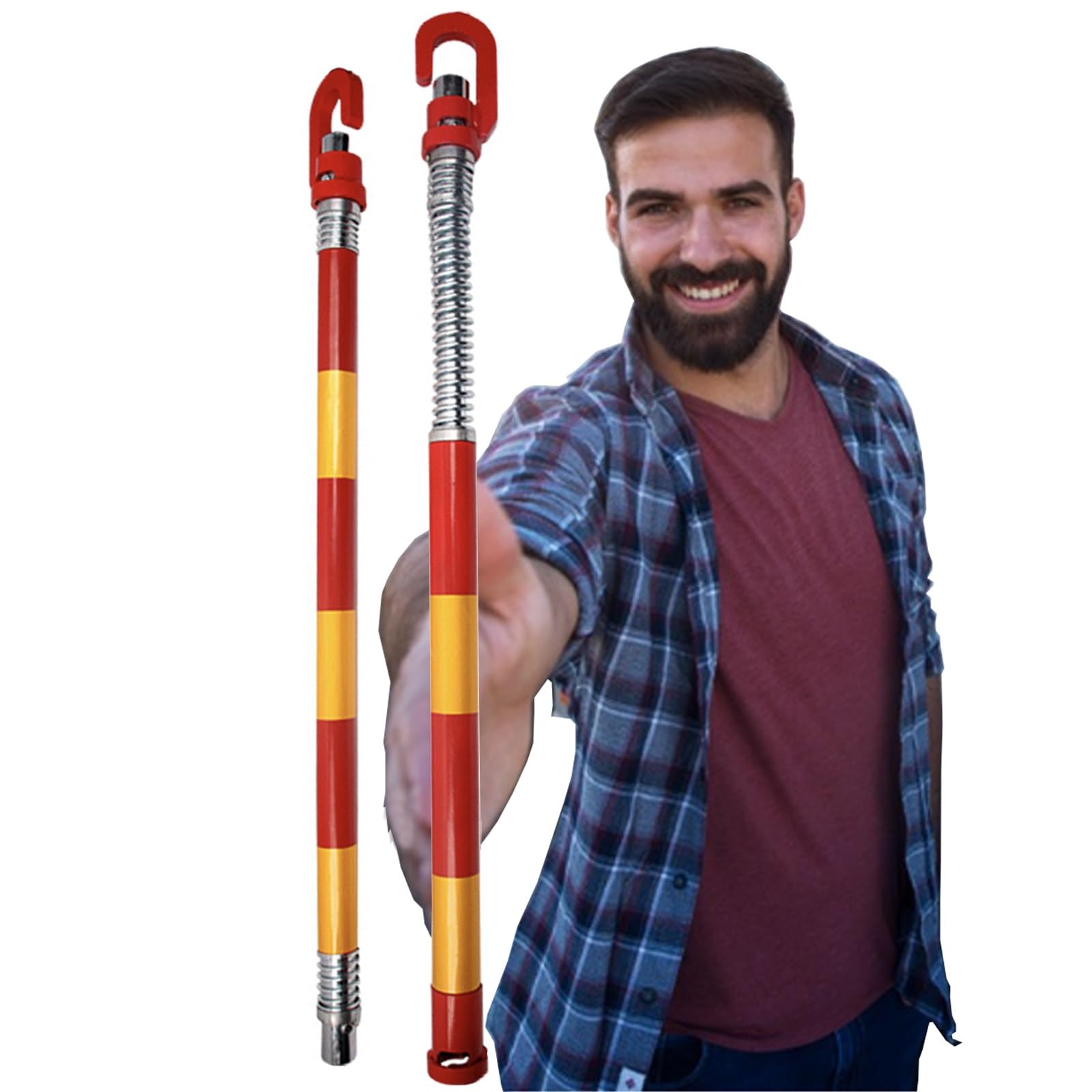 AMUFJJ 30 20 8 6 5 Tons 3t Towing Pole Tow Bar Recovery Spring Damper For Car Van Truck, Flexible Car Safety Towing Bar, Anti-Tailgating(Load 6 Tons - View #2