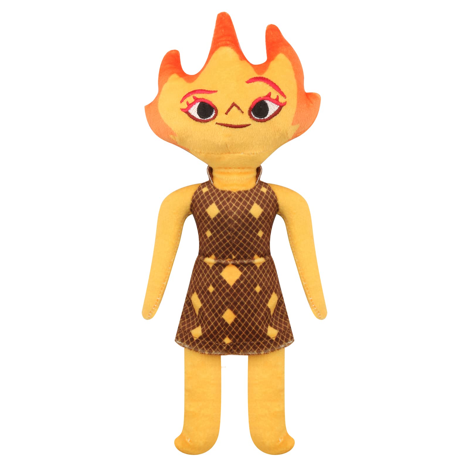 Anime Crazy Element City Plush Toy Cartoon Stuffed Animal Plushie Doll Figure Decoration Kids Movie Fans Gift (Fire)