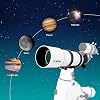 Svbony SV48P Professional Adult Telescope 90 mm F5.5 Refractor Achromatic for Astronomy Rap Double Speed Eyepiece Focuser 360 Degree Rotation Angle OTA for Astrophotography
