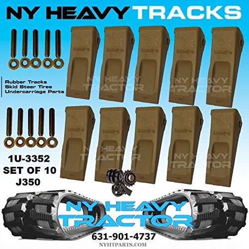 Caterpillar 1U3352 Bucket Teeth Set Of 10 J350 Size Cat 1140358 1140359 1U-3352 Caterpillar
