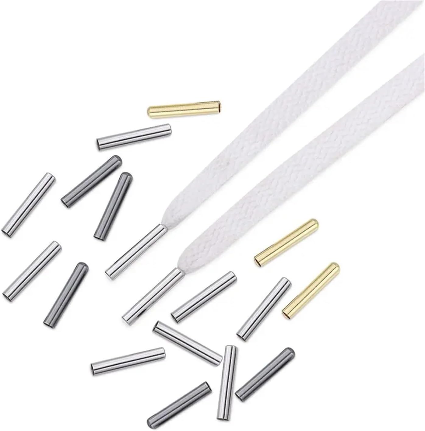 Shoe Lace Ends Tips Aglets for Shoelaces 50pcs Shoes Accessories Tips Replacement Head Shoe Lace