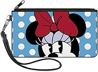 Vista 1 de Buckle-Down Cartera pequeña de Minnie Mouse con cremallera de Buckle-Down para mujer, Minnie Mouse, 6.5 x 3.5 de EE. UU
