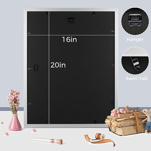 Miniatura 2 de Frametory, Portarretratos de 16 x 20 pulgadas, hecho para mostrar fotos de 11 x 14 pulgadas con paspartú o de 16 x 20 pulgadas sin paspartú,