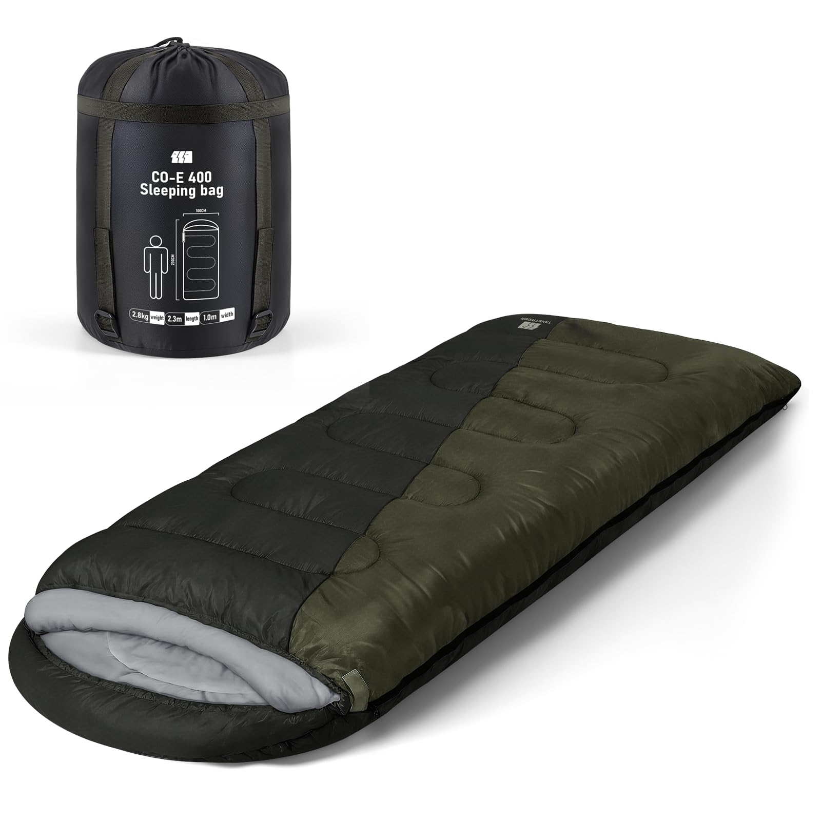 XXL Winter Sleeping Bags for Adults Cold Weather Camping Sleeping Bag for Kids with Compression Sack 4 Season