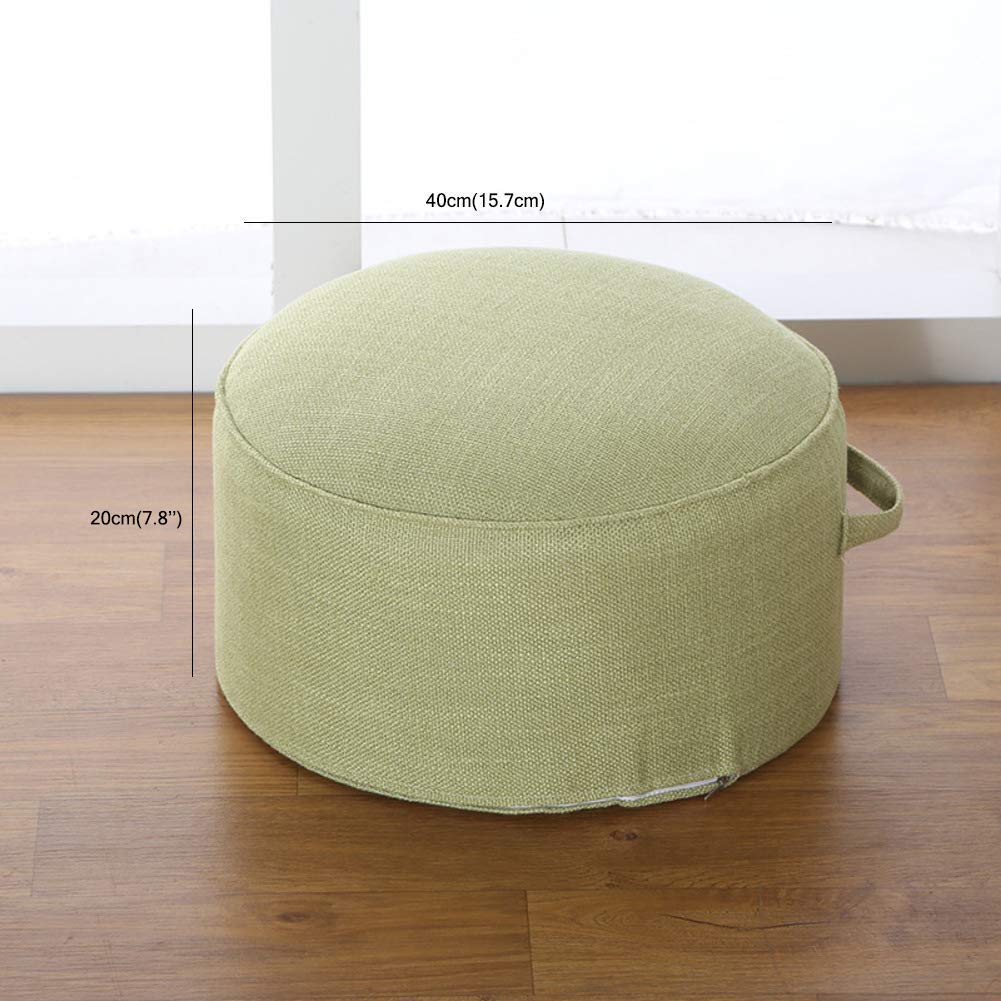 Sywlwxkq Home Ronde Poef Ottomaanse voetenbank, bank Bank Voetbeen Rest Stap Kruk Lichtgewicht Epe Filler Niet Gemakkelijk Te Zink-grijs 40x20x20cm (16x8x8