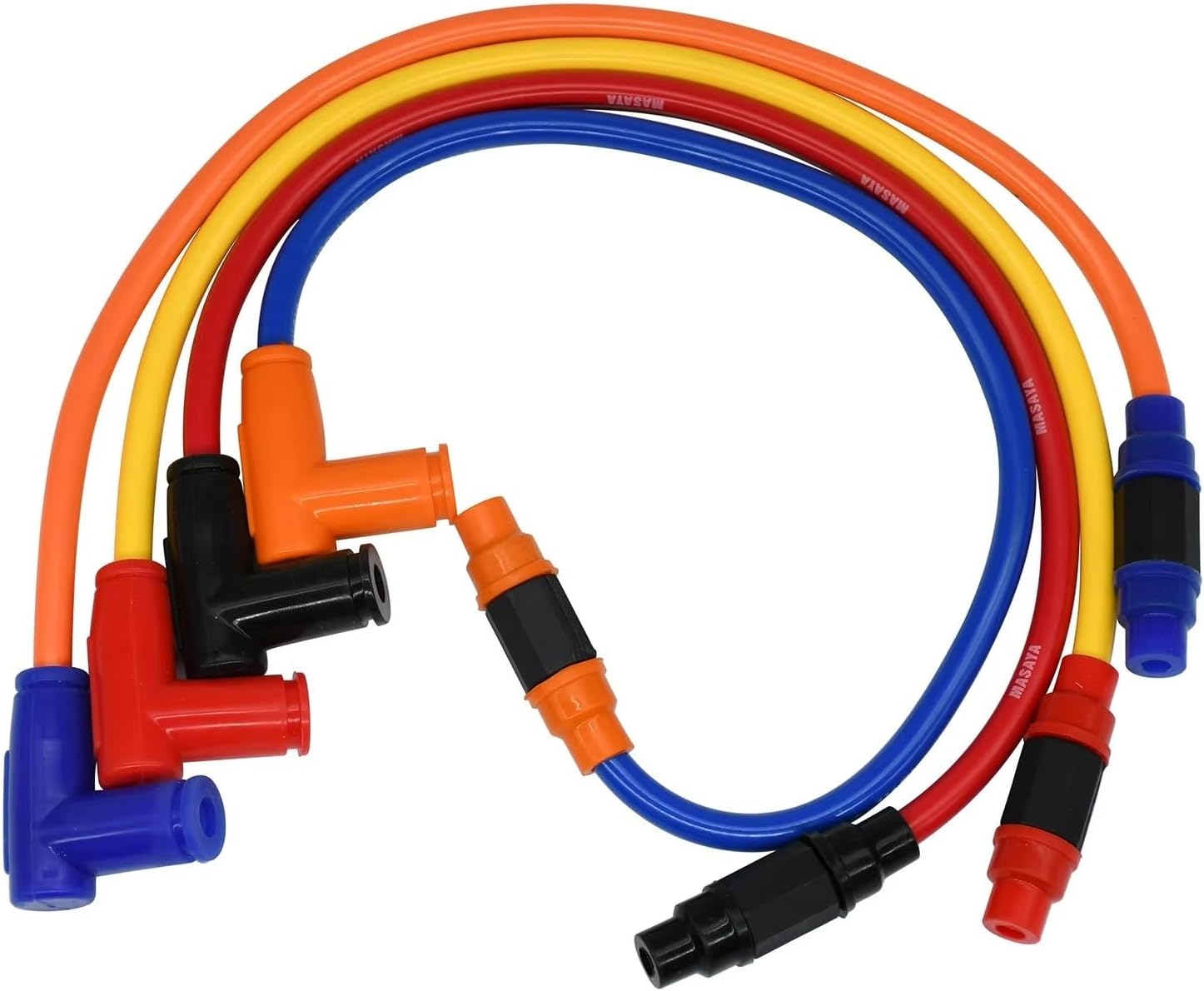 Motorcycle 8.8mm Spark Plug Wire Iridium Power Cable Kit For Suzuki for Kayo T2 T4 T6 50CC-1290CC distintivo(Yellow)