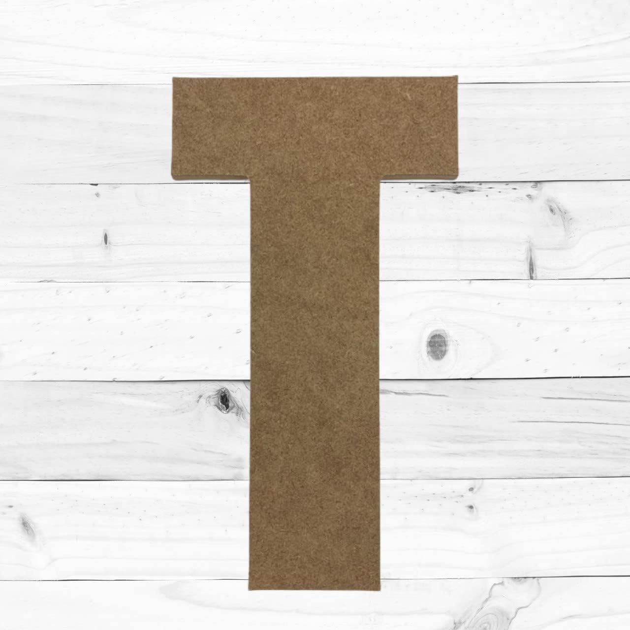 3" Wooden Craft Letter S Unfinished, Impact Font, Craft Cutout on 1-4" MDF