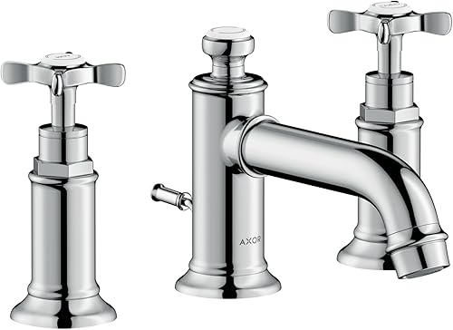 AXOR Montreux 16536001 - Grifo de lavabo de baño clásico atemporal pulido a mano con 2 manijas de 3 5 pulgadas de alto, cromado