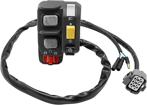 Miniatura 1 de Interruptor de control de manillar compatible con Honda Recon 250 ES TRX250-TE Interruptor de botón de arranque y parada de faros delanteros