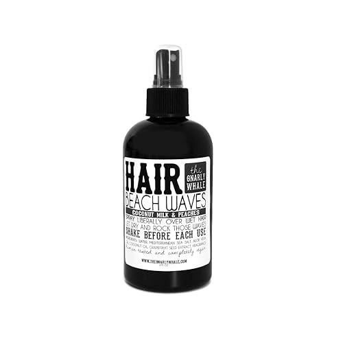 Gnarly Whale Leche de coco y melocotones Beach Waves Sea Salt Spray 8oz