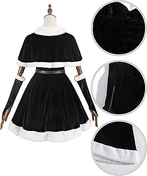 Amazon.co.jp: [CR ROLECOS] サンタ コスプレ 黒 サンタコスプレ