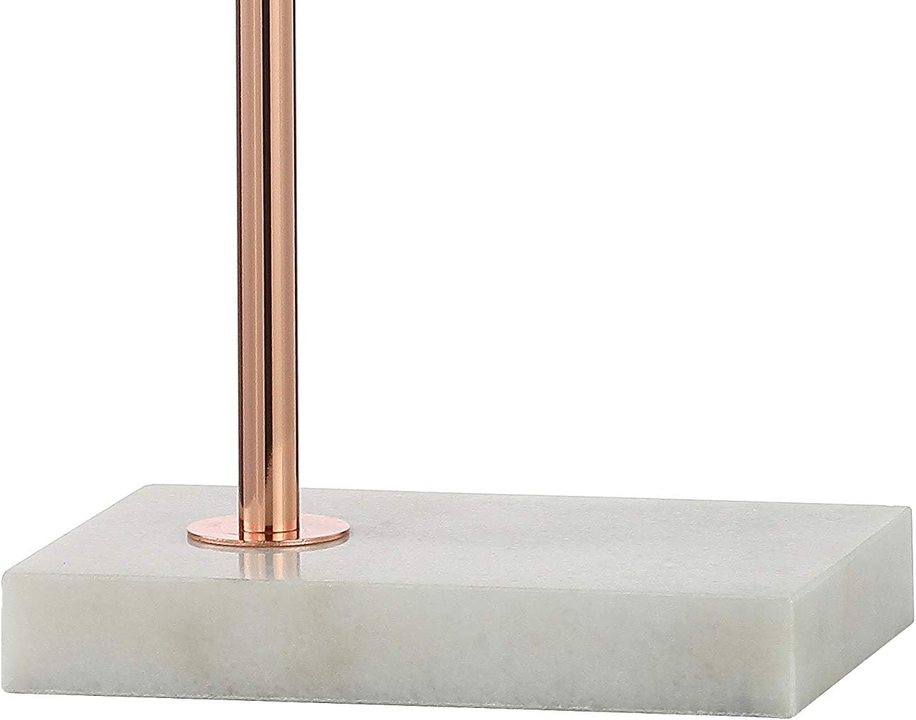 JONATHAN Y 22.25" Copper Modern Glam Metal and Marble Table Lamp, Mid-Century Contemporary Bedside Nightstand Lamp with Clear Glass Cone Shade, LED Bulb Included JYL1100A