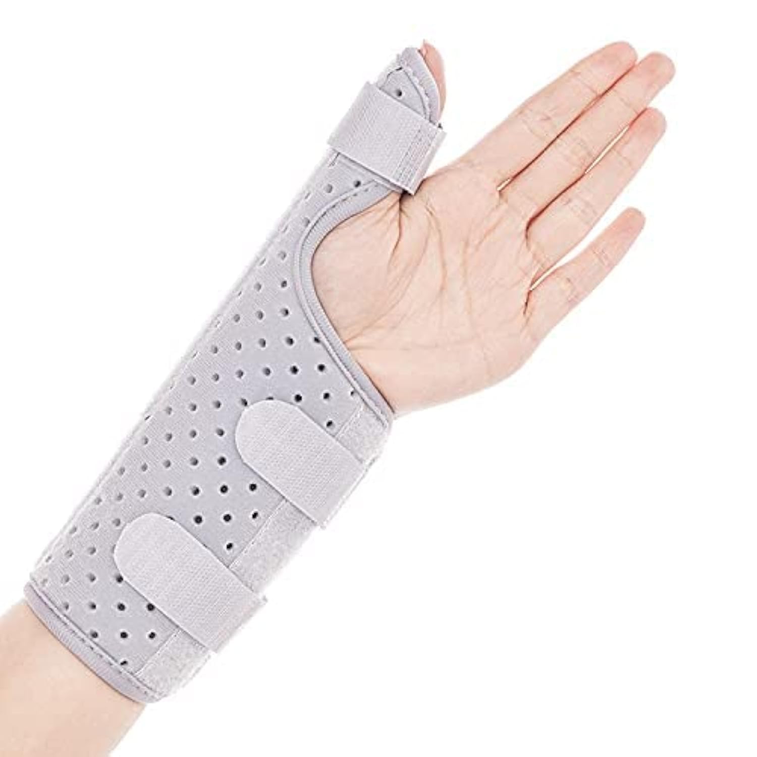 Thumb Brace, Thumb Spica Splint, Thumb Wrist Stabilizer Relief for Arthritis, Tendonitis, BlackBerry Thumb, Trigger Thumb, Sprained, Carpal Tunnel Supporting（1pcs） (Small, Gray — Right Hand)