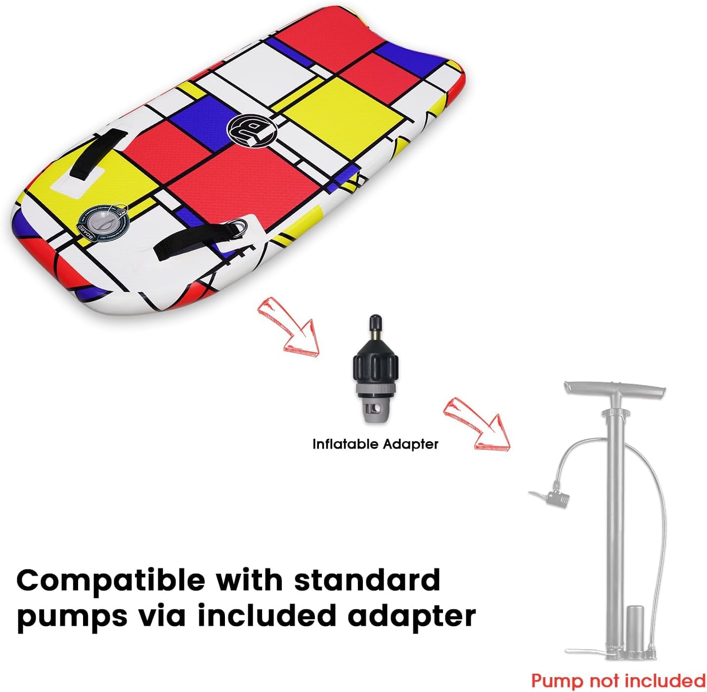 Tragbares aufblasbares Bodyboard, 106,7 cm, mit SUP-Technologie, solide und stabile Plattform und Auftrieb für Erwachsene oder Teenager