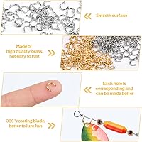 Vista 5 de Horquilla giratoria de cambio rápido para cuchillas giratorias, 120 piezas, arnés de pesca para horquillas, arnés de oruga, horquilla de velocidad