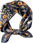 MEISEE 100% Mulberry Silk Scarfs Small Square Scarf 21" x 21" Neck Scarf Breathable Lightweight for Women Gift Packed