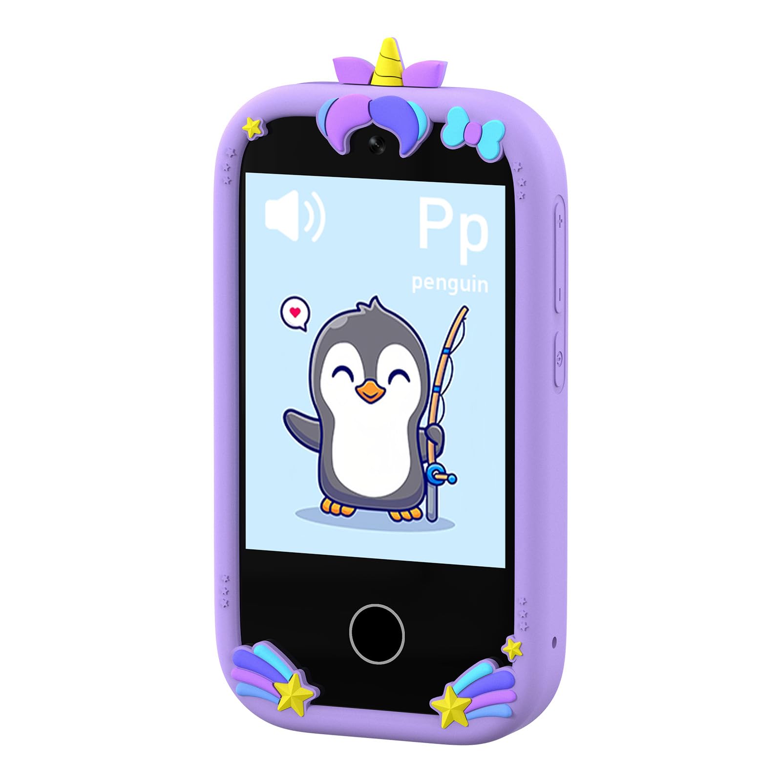 Goshyda Smartphone per Bambini con Fotocamera Touchscreen da 2,8 Pollici, Lettore MP3/MP4 per Ragazze e Ragazzi, Memoria da 32 GB, Giochi Educativi, Regalo di Compleanno (PURPLE)