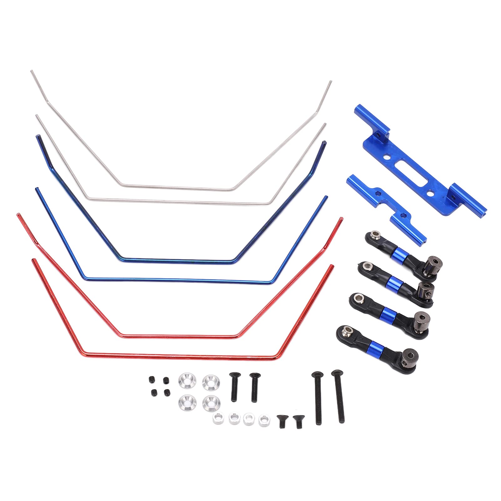 Bediffer Aluminum Alloy RC Sway Bar Kit for Slash 2WD, Includes 3 Front and Rear Sway Bars, Enhances Control Performance, Great Upgrade for RC Car Enthusiasts