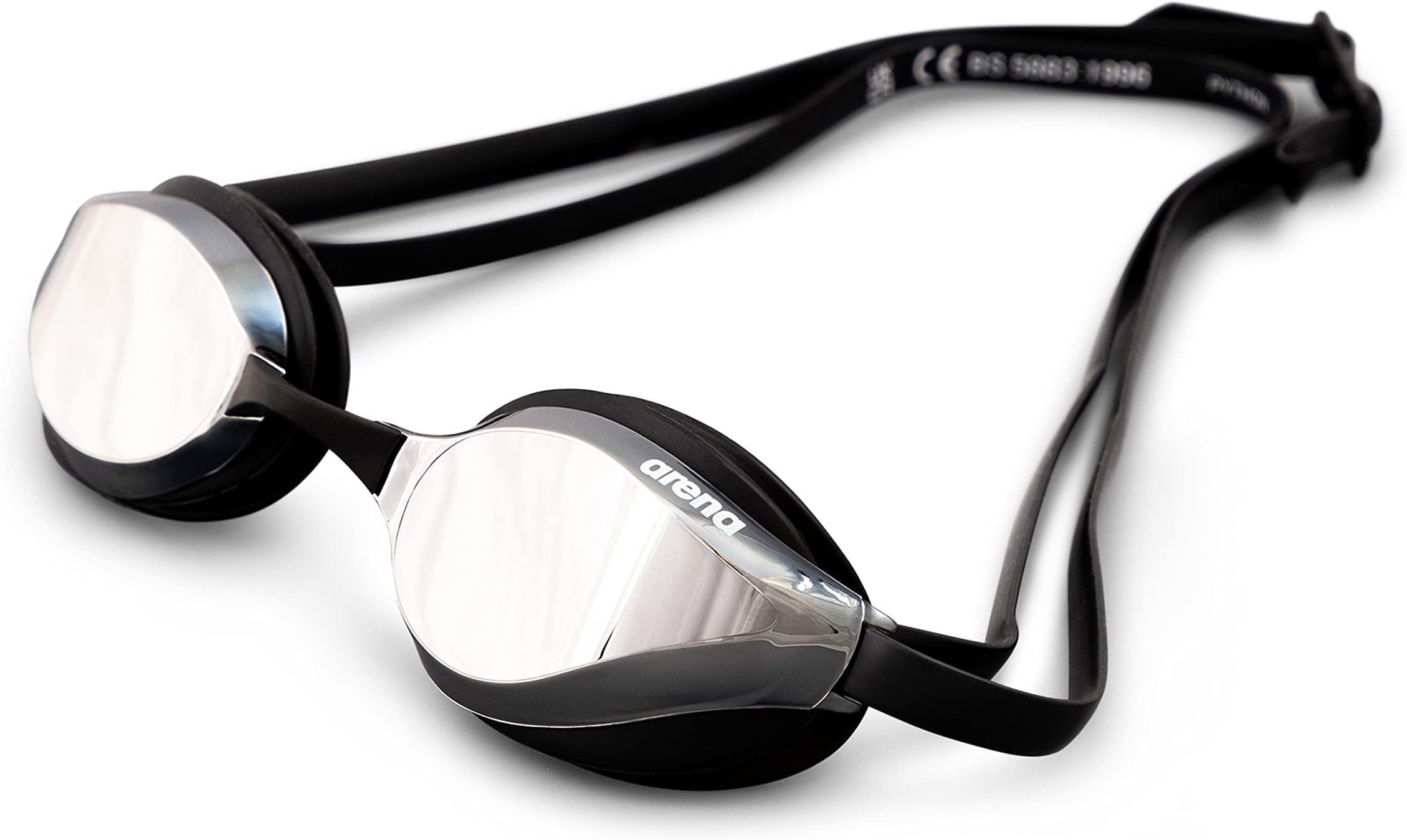 Unisex Python Racing Swim Goggles for Men and Women Anti-Fog No Leak Max Comfort Dual Strap, Mirror/Non-Mirror Lens