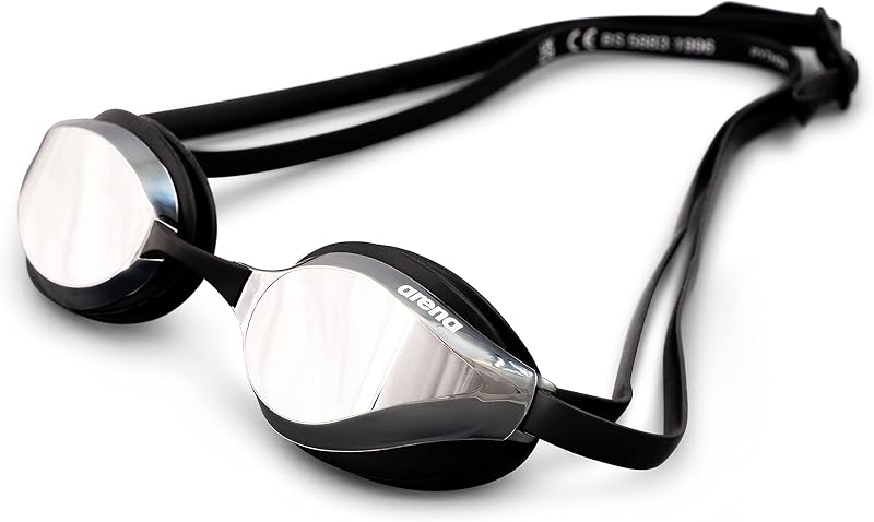 lentes de natación ARENA unisex Python Racing para hombre y mujer antivaho sin fugas Max Comfort doble correa, lentes espejadas/no espejadas