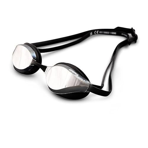 ARENA Unisex Python Racing Swim Goggles for Men and Women Anti-Fog No Leak Max Comfort Dual Strap, Mirror/Non-Mirror Lens