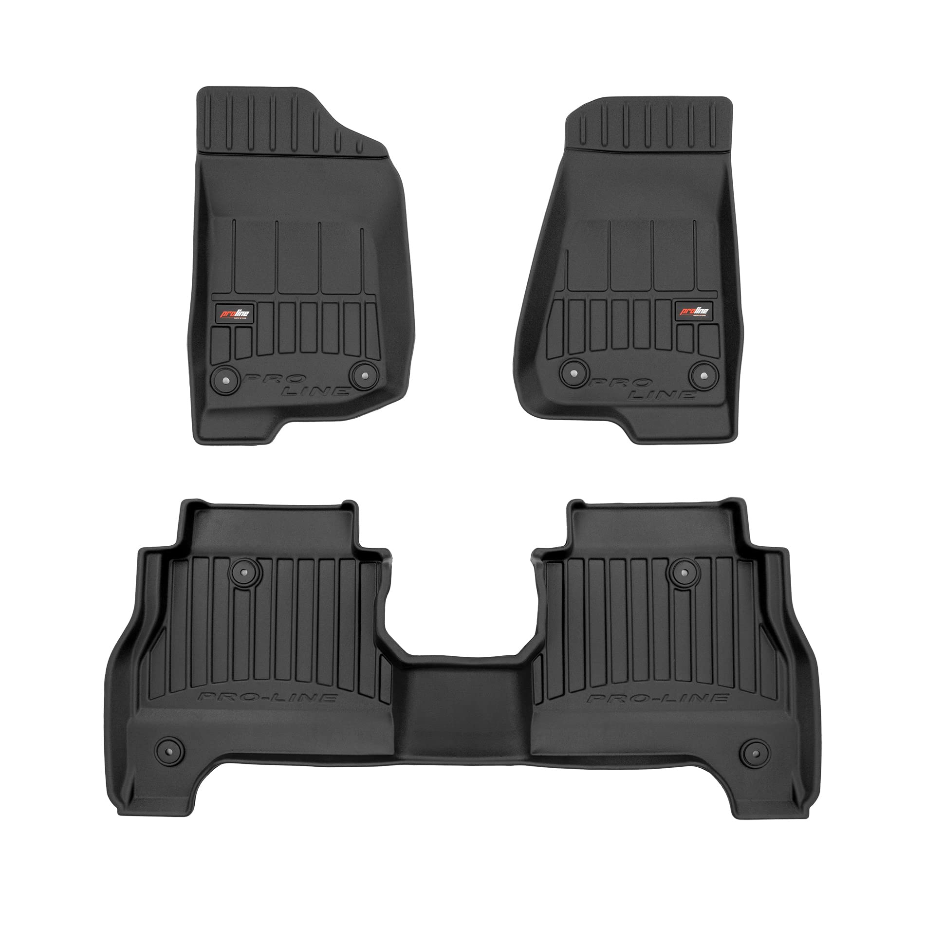 FROGUM ProLine 3D Ekskluzywne korytkowe dywaniki samochodowe gumowe premium do Jeep Gladiator od 2019 I Najwyższe ranty