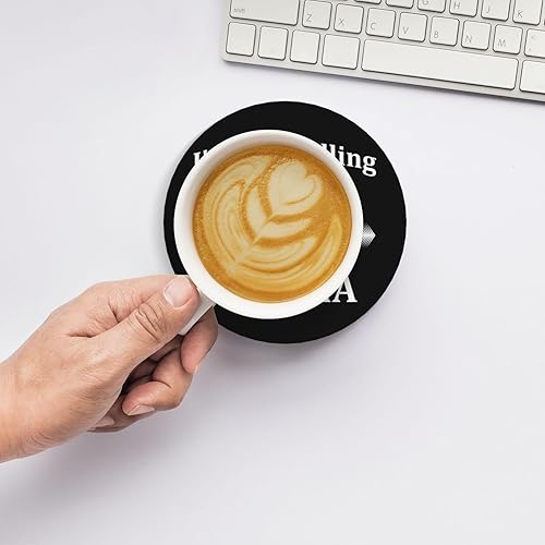 Miniatura 6 de I'm Not Yelling I'm Liberia Liberia - Juego de posavasos de cerámica de 4 pulgadas con base de corcho, base de corcho, regalos de inauguración de la