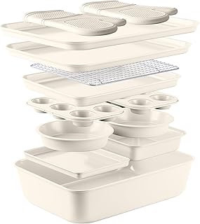 Country Kitchen Nonstick Stackable Bakeware Set - Deluxe Heavy Duty, Dur...