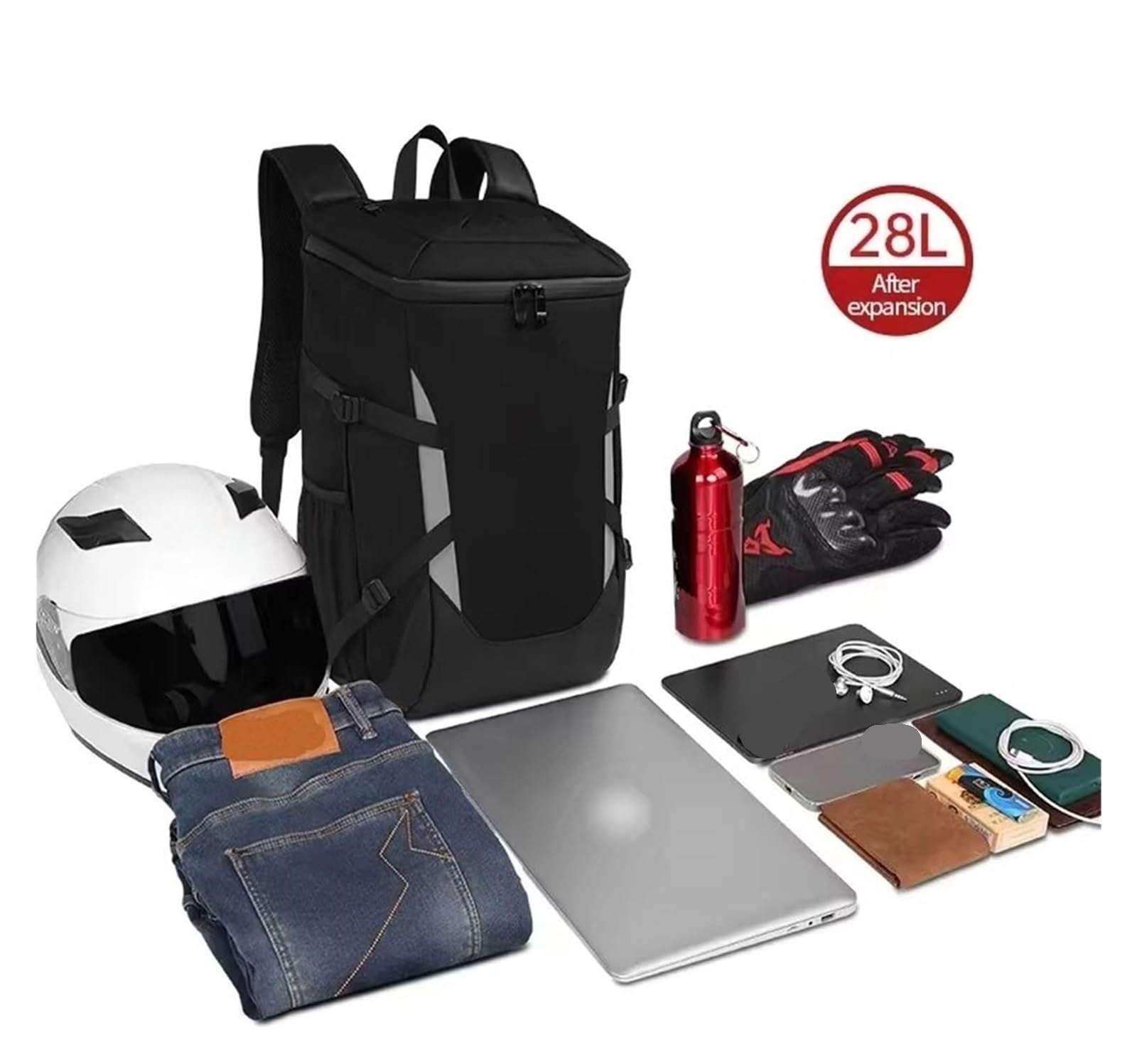 Bolsa Moto Asiento Trasero Motocicleta Equipaje Sillín Impermeable Ciclismo Casco Mochila Motocross Carreras Ordenador Portátil Bolsa(Gray)