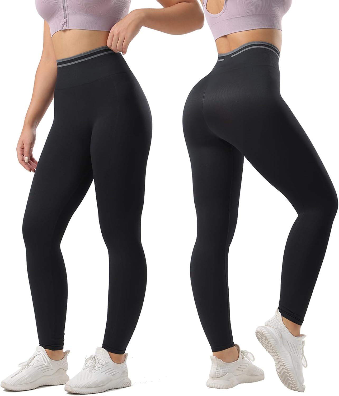 Seamless High Waisted Leggings for Women - Tummy Control Yoga Pants, Squat Proof Workout Tights for Gym, Running & Fitness - Image 5
