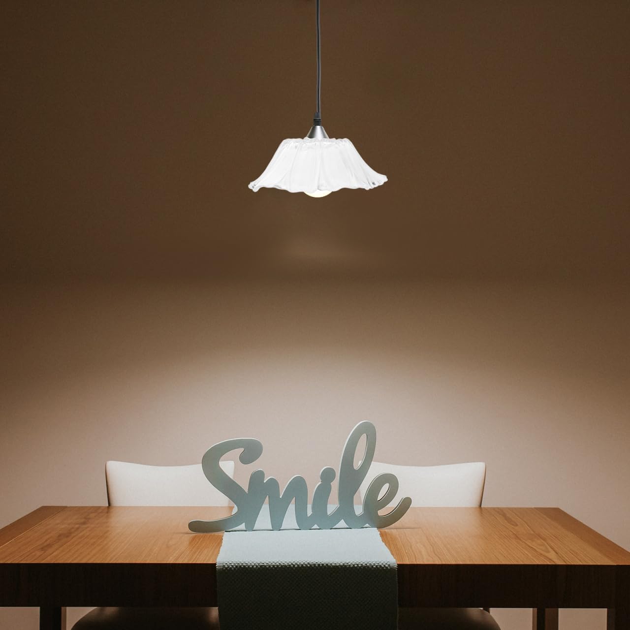 Mikikit Retro Flower Shaped Glass Lamp Shade Replacement for E27 Pendant Table Floor Lamps Vintage Style Light Bulb Covers for Chandeliers Easy to Install