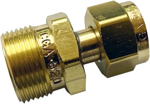 CGA-200 MC Tanque de cilindro de acetileno al regulador CGA-520 B, adaptador, conecta tu regulador de acetileno "B" a tu tanque "MC" más pequeño