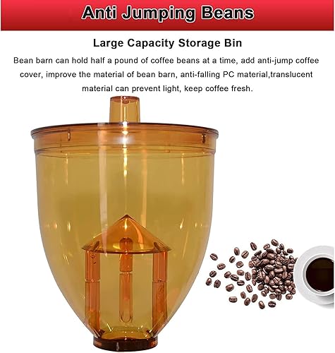 Miniatura 4 de Molinillo de café pequeño, molinillo de café eléctrico, molinillo de acero inoxidable, molienda rápida en 5 segundos, 8 niveles de ajuste de