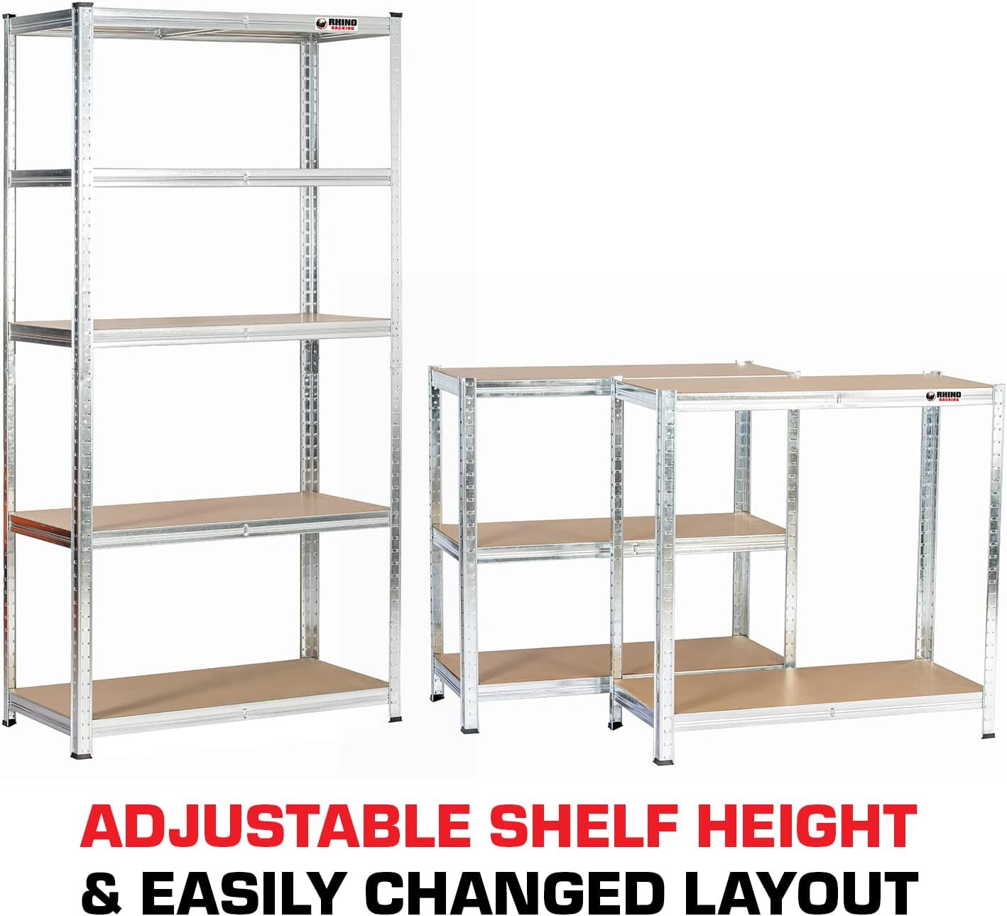 Buy Rhino Racking - 6 Bays - 5 Tier Heavy-Duty Industrial Storage ...