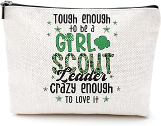Inspired Scout Leader Cosmetic Bag Makeup Bag Inspirational Scout Leader Gift Appreciation Gifts for Teacher Leader Mentor Women Best Friend Sister Daughter Niece Mom Wife Birthday Christmas